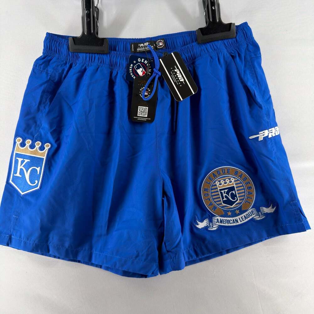 0916 Pro Standard Kansas City Royals Woven Mens Shorts Blue White size XL